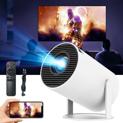 Smart Mini Projector HY300 – Portable HD Cinema with WiFi & 180° Rotation